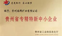 拼搏在线·微资讯 | 喜讯！福麟矿业获得2025年贵州省“创新型中小企业”与“专精特新中小企业”双重认定